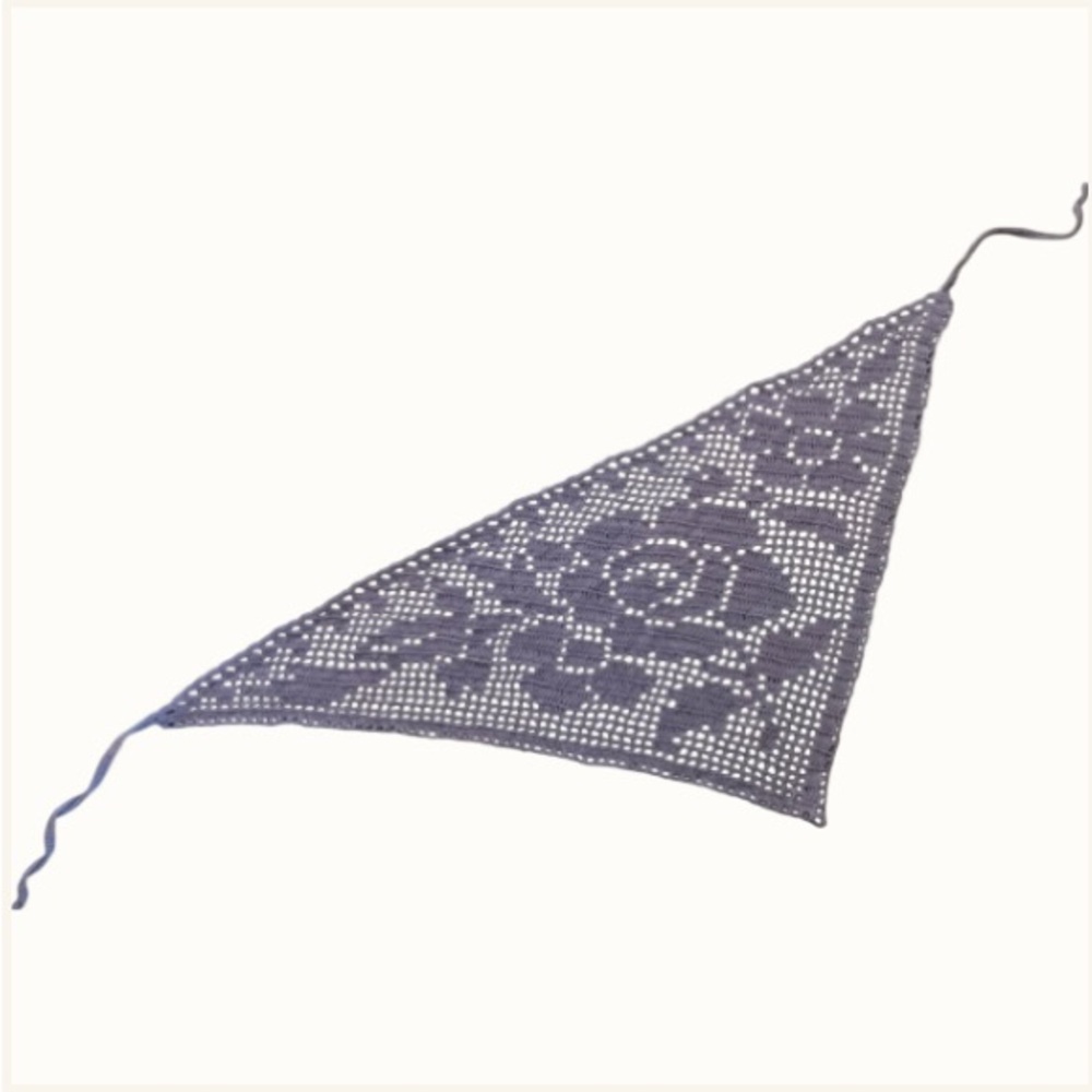 Elegant Purple crochet Lace Bandanna